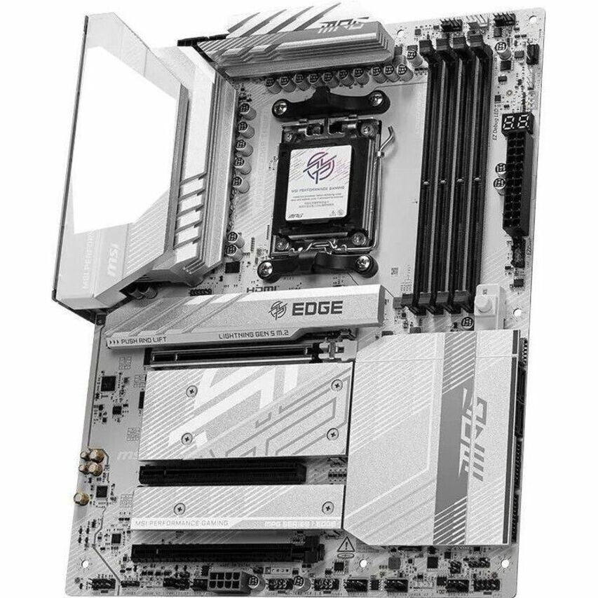 MSI MPGB850EDGETIWIFI MPG Edge TI WF AM5 Ryzen 7 8 9 4xDDR5 HDI- ATX MBD White