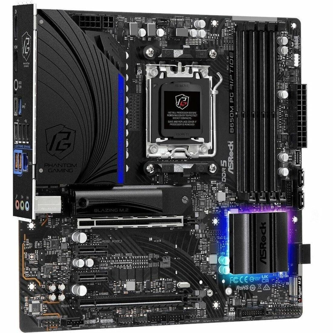 ASRock B650M PG RIPTIDE Gaming Desktop Motherboard AMD B650 Chipset - Socket AM5