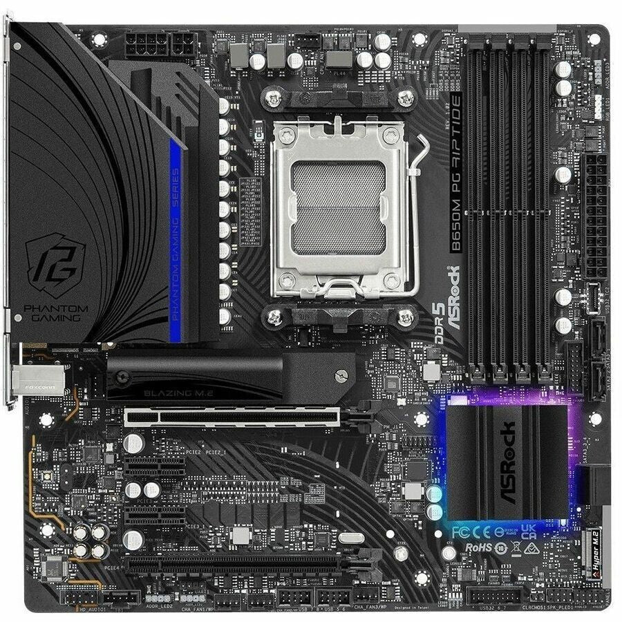ASRock B650M PG RIPTIDE Gaming Desktop Motherboard AMD B650 Chipset - Socket AM5