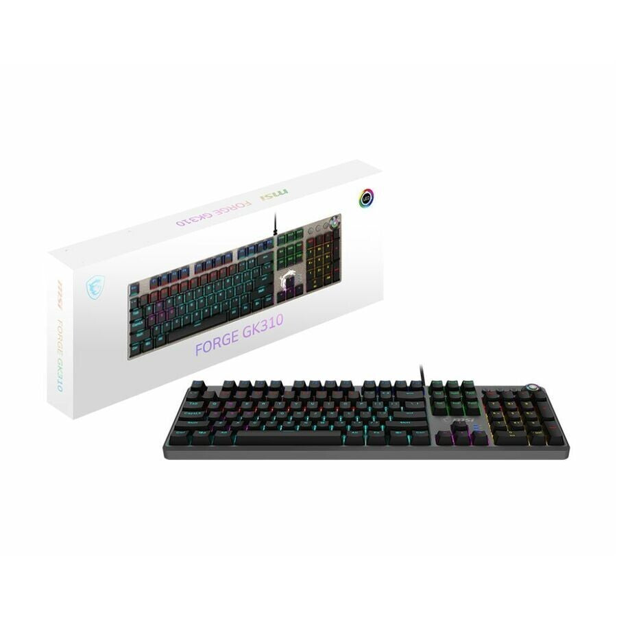 MSI FORGEGK310C FORGE GK310 Gaming 104 Keyboard Mouse 7200dpi USB Black