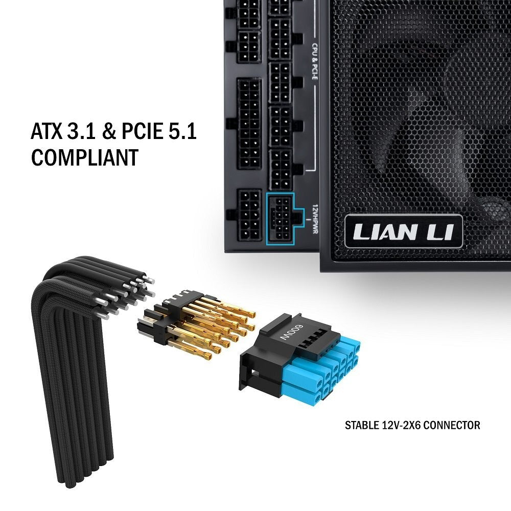 Lian Li EG1000BE.US Edge series 1000W- 80 PLUS Platinum Power supply- ATX 3.1