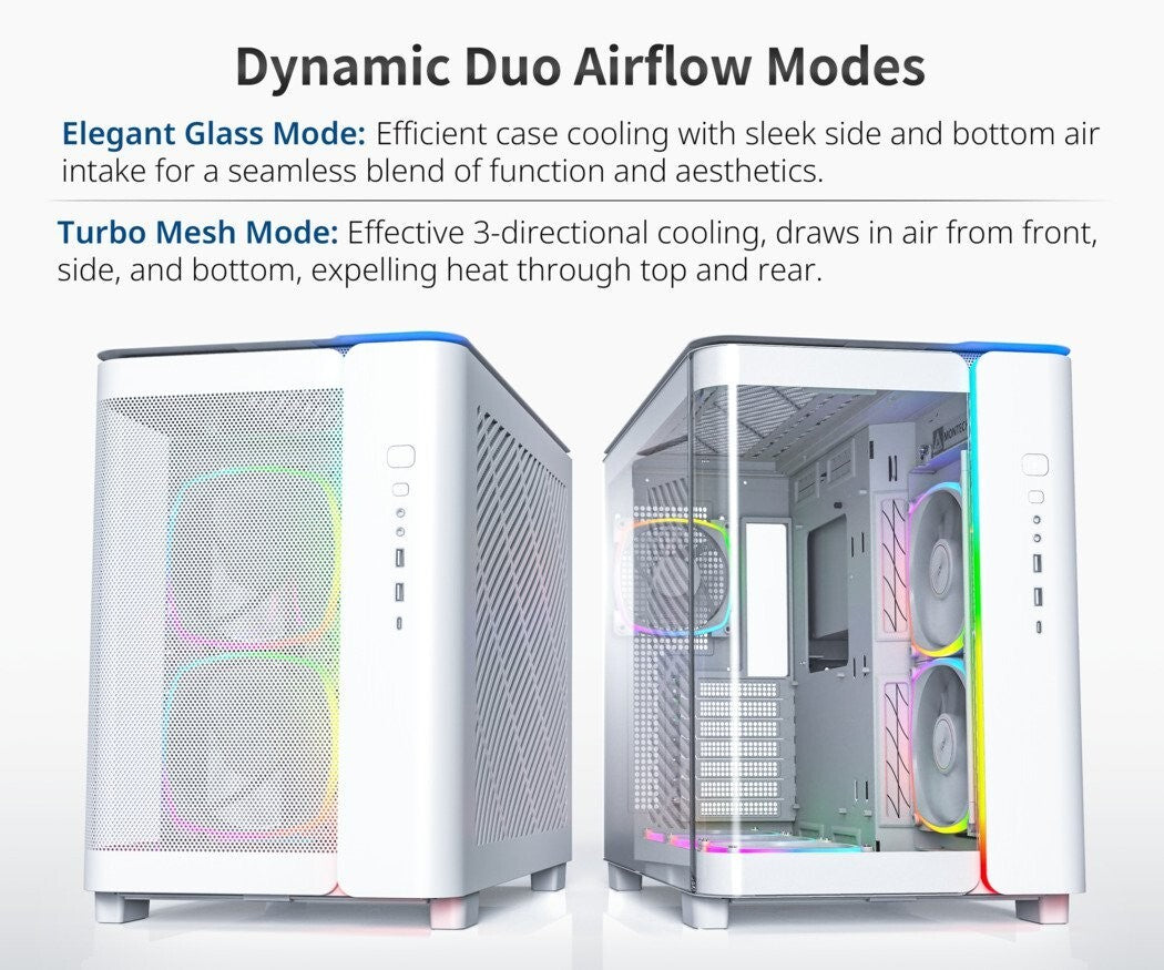 MONTECH KING 95 PRO (W).US KING 95 PRO (W) Dual-Chamber ATX Mid-Tower PC Gaming