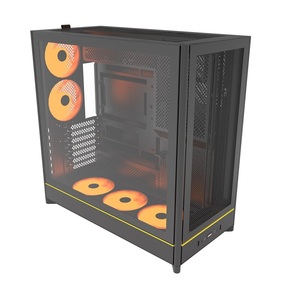 MONTECH HS01PB HS01 PRO, ATX Mid-Tower PC Case, Gaming PC, High-Airflow