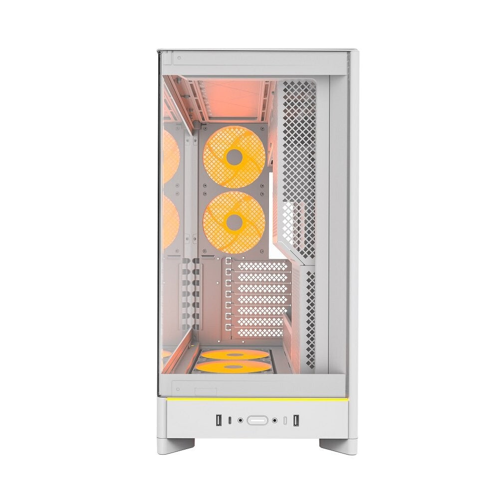 MONTECH HS02PW HS02 PRO, ATX Mid-Tower PC Case, Gaming PC, High-Airflow, 5x ARGB
