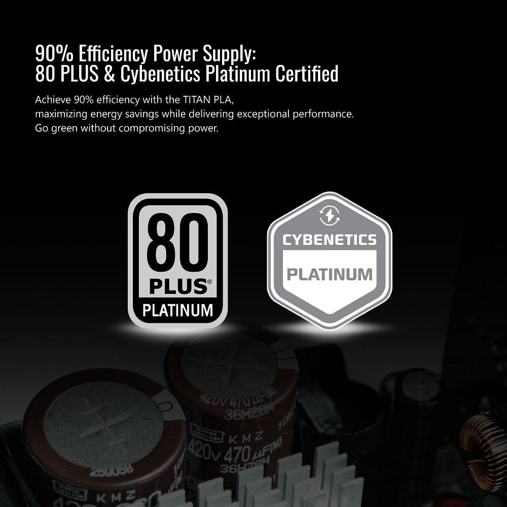 MONTECH TITANPLA1000WW TITAN PLA 1000W High-End ATX Gaming Power Supply 80 Plus
