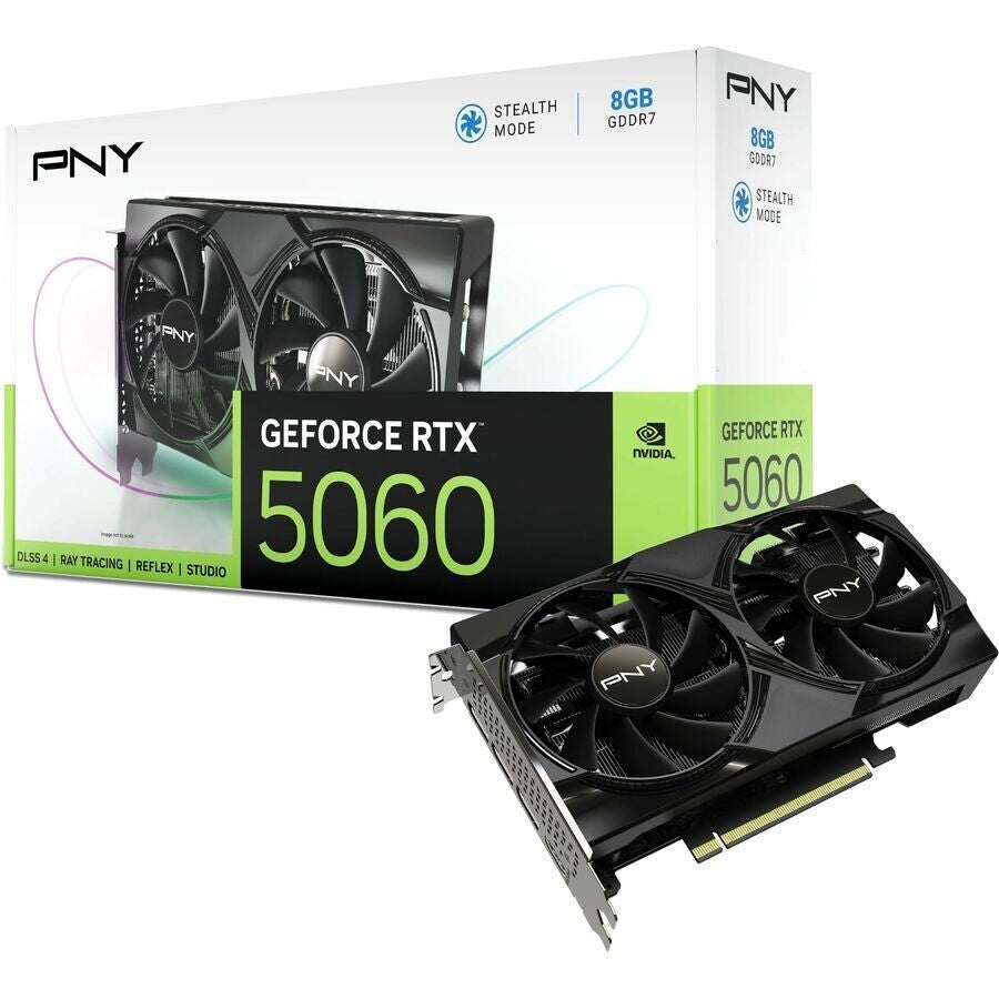 PNY VCG50608DFXPB1 RTX 5060 8GB Dual Fan GPU NVIDIA Blackwell Architecture GDDR7