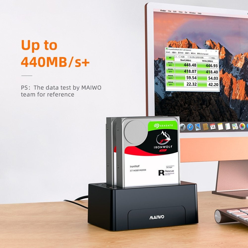 MAIWO K3082 2 Bays Docking Station for 2.5 inch/3.5 inch SATA HDD/SSD