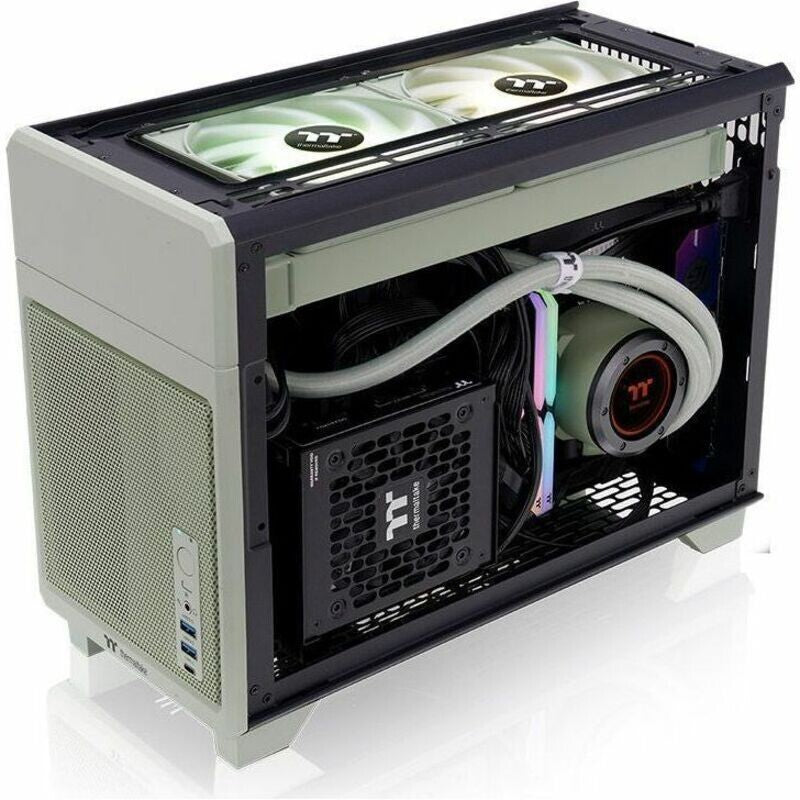 Thermaltake CA-11A-00SENN-00 TR100 Gaming Computer Case - Small - Matcha Green