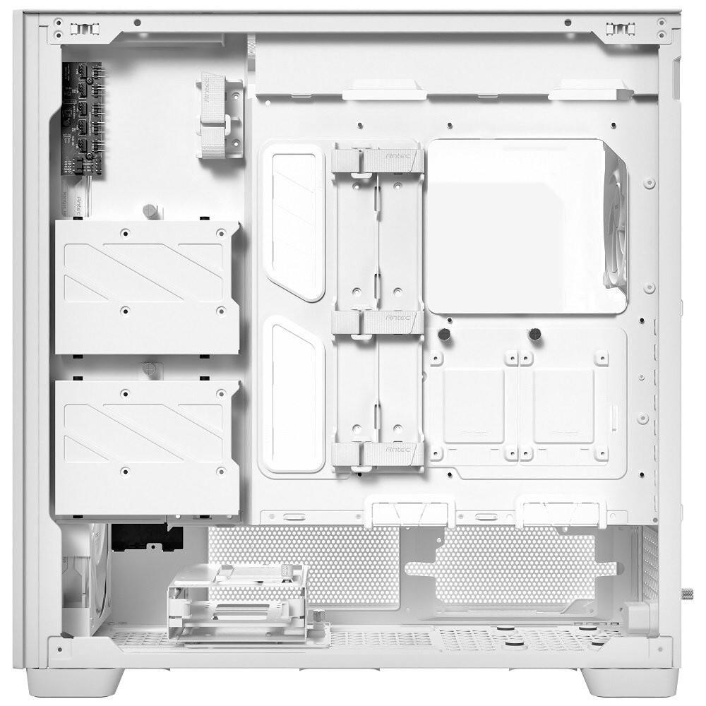 Antec FLUX PRO WHITE 6 x PWM Fans Included, High-Airflow Front Panel With Walnut