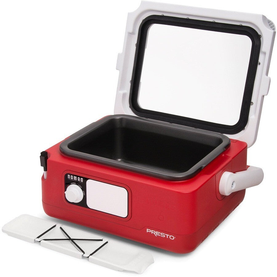 Presto 06011 Nomad 6 Quart Traveling Slow Cooker Red 1.5gal Glass Lid Nonstick