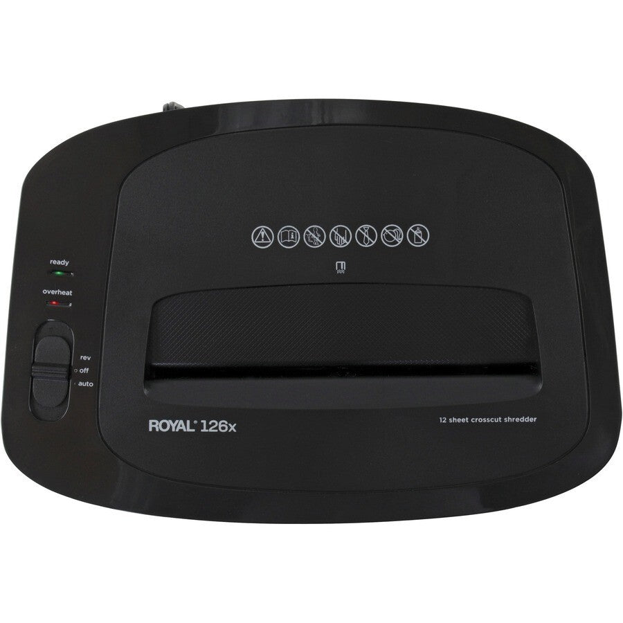 Royal 95001G 126X Noncontinuous Shredder Cross Cut 12 Per Pass Paper/CC/CD