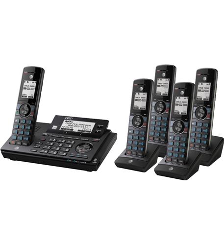 AT&T CLP99587 5 Handsets 1 Base Connect to Cell Answering Call Block PTT CID