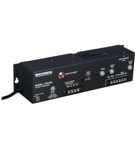 Bogen TPU15A 15W Amplifier Telphone Paging System 1 Telephone 1 AUX Input