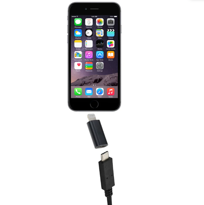 4Xem 4XUSBCLIGHTNINGA USB Type-C Female to 8-pin Lightning Male Adapter