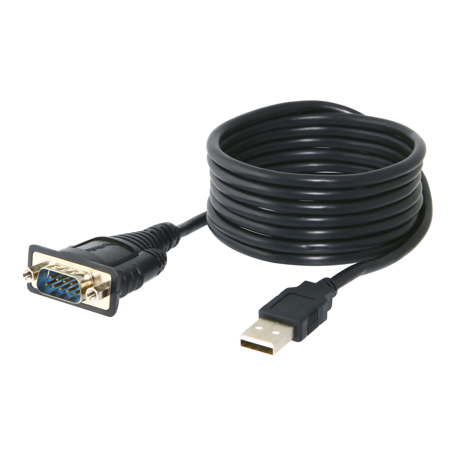 Sabrent SBT-FTDI 6Ft USB Type A to Male Serial 9 PIN DB9 RS232 Cable Black