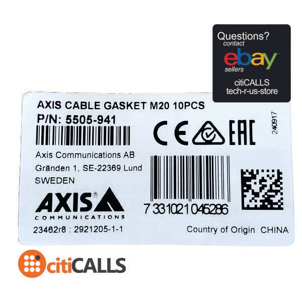 AXIS 5505-941 Cable Gasket C M20 10PCS Pack SE-22369