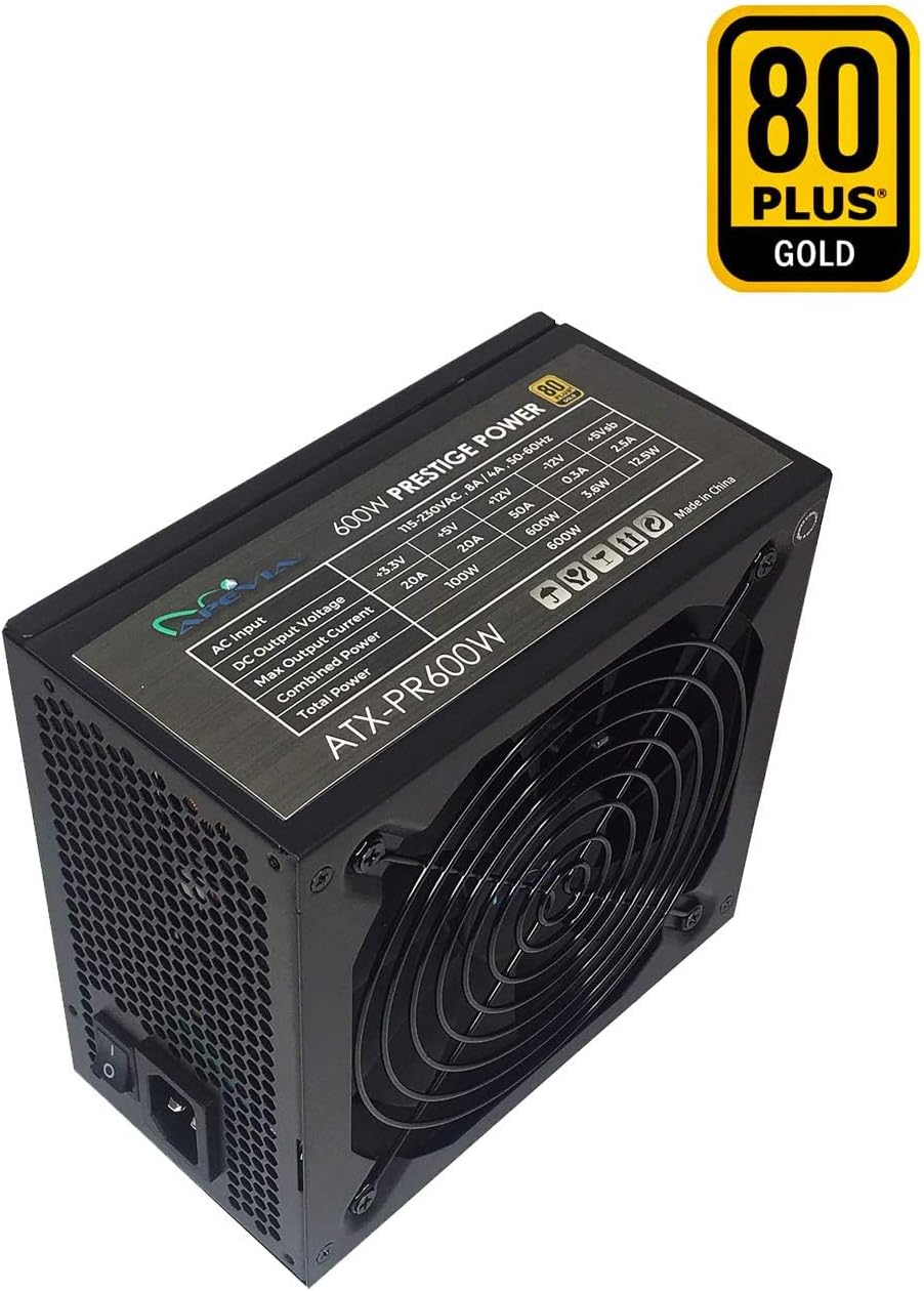 Apevia ATX-PR600W 600W Power Supply ATX AC 115 230V cosmic black