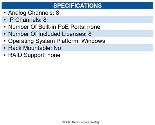 Honeywell 63041610 ADPRO iFT-E Video Recorder, 16 IP Channels, 6TB HDD, 8 Inputs