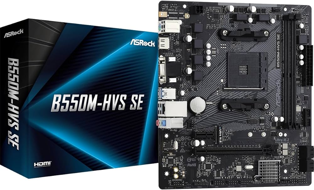 ASRock B550M-HVS SE - Motherboard - micro ATX - Socket AM4 - AMD PRO 565 Chipset