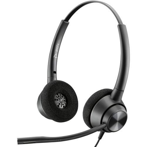 HP Poly 77T26AA EncorePro 320 with Quick Disconnect Binaural Headset TAA