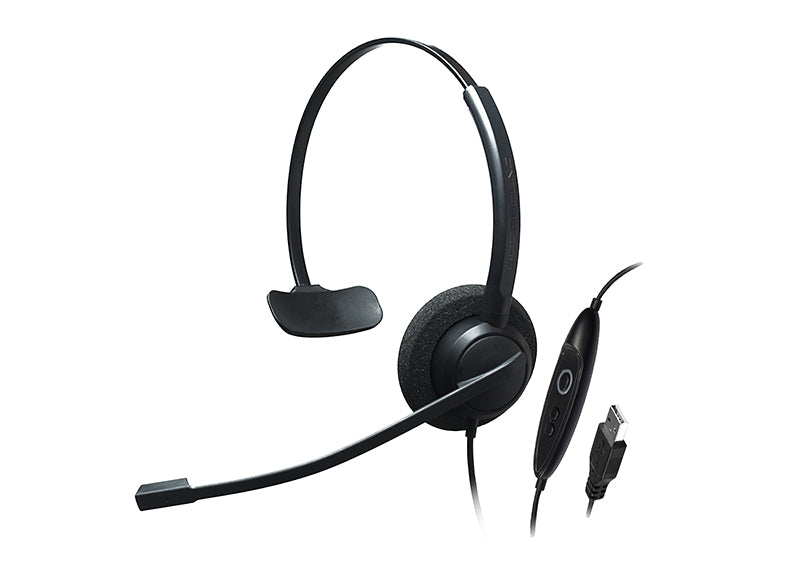 ADDASOUND CRYSTAL-SR2731 Single Ear Over the Head Noise Cancelling USB Headset