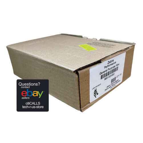 Zebra 800132-002 Wax Ribbon 2.24in x 242ft 5319 0.5in core Thermal Transfer 12RL