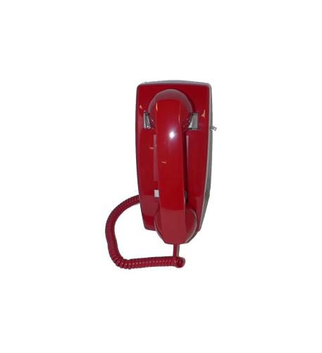 Cortelco 2554NDL-RD 255447-VBA-NDL Red Wall Phone No Dial