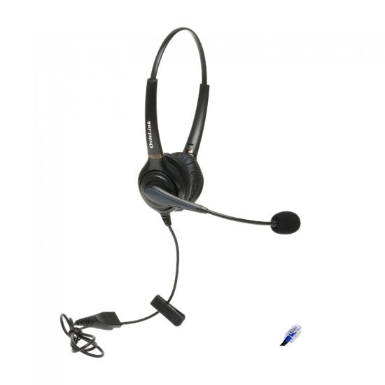 Ovis HS84-YEL Dual Ear Headset w QuickDisconnect Cable for Avaya Cisco Panasonic