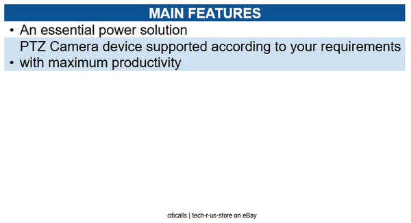 Logitech 993-001898 Rally Camera Power Adapter for PTZ Camera