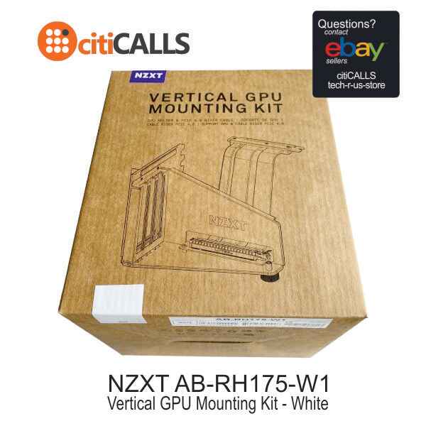 NZXT AB-RH175-W1 Vertical GPU Mounting Kit Bracket & PCIe Riser Cable White