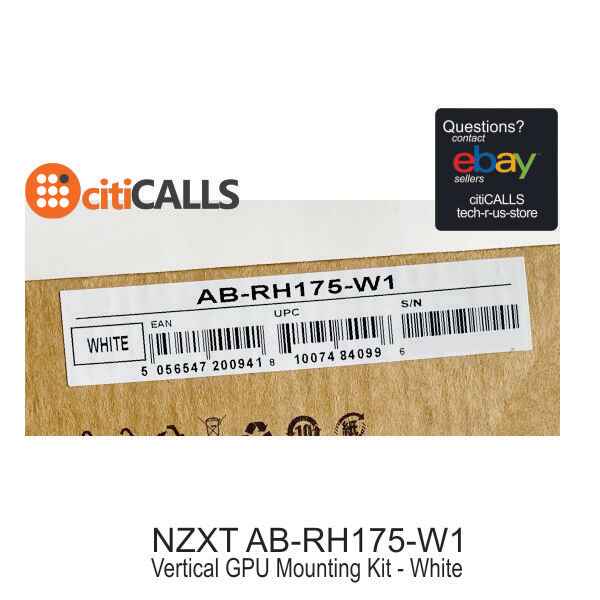 NZXT AB-RH175-W1 Vertical GPU Mounting Kit Bracket & PCIe Riser Cable White