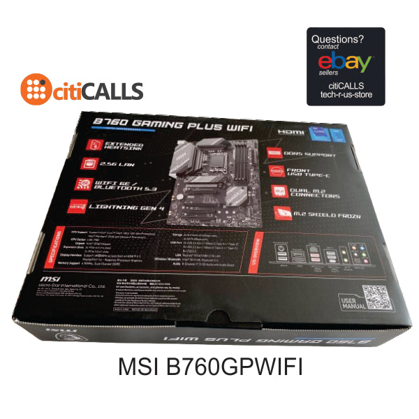 MSI B760GPWIFI B760 GAMING PLUS WIFI Gaming Desktop Motherboard