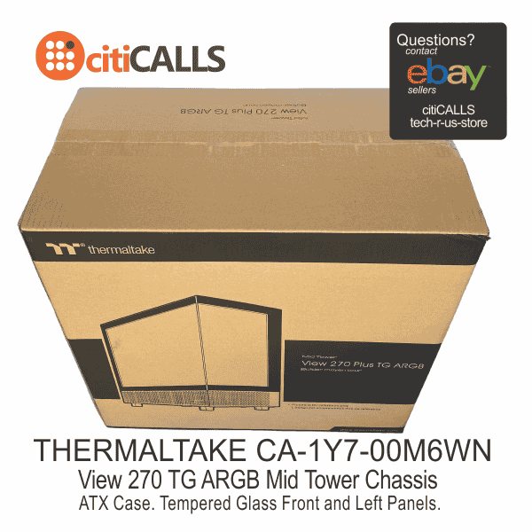 Thermaltake CA-1Y7-00M6WN-01 View 270 Plus TG ARGB Snow Mid Tower ATX Chassis