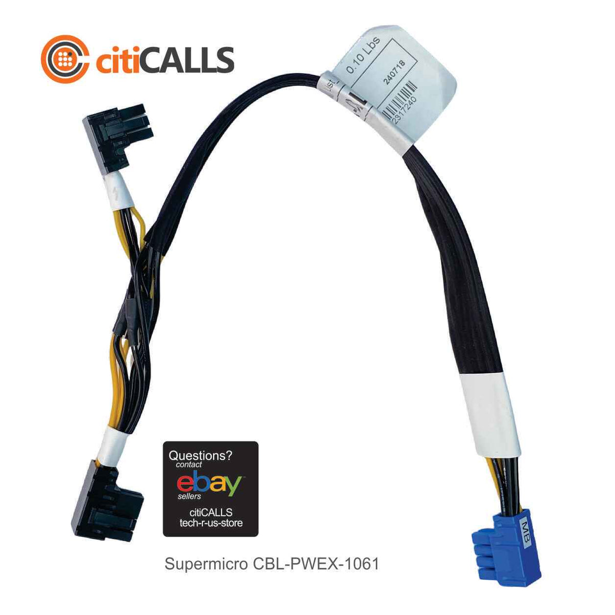 Supermicro CBL-PWEX-1061 Power cable - 8 pin (2x4) internal power to 8 pin PCIe