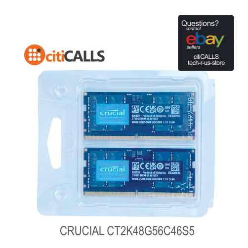 Crucial CT2K48G56C46S5 DDR5 - kit - 96 GB: 2 x 48 GB -SO-DIMM 262-pin - 5600 MHz