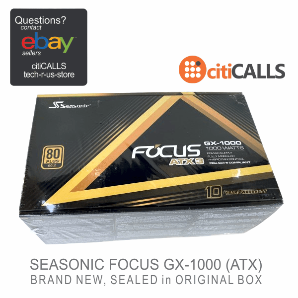 Seasonic FOCUS GX-1000 (ATX3) 1000W - 80+ Gold - Full-Modular - ATX Form Factor