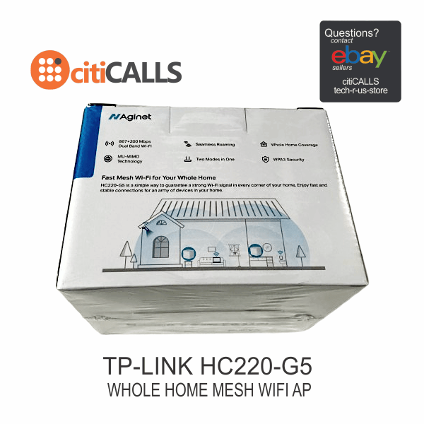 TP-Link HC220-G5 1-PACK AC1200 Whole Home Mesh WiFi System EasyMesh 1200Mbps