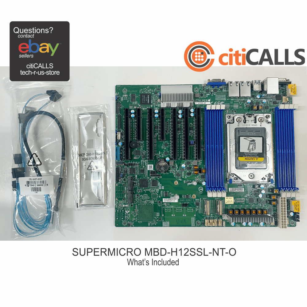 Supermicro MBD-H12SSL-NT-O Motherboard Socket SP3 AMD EPYC7002 Max2TB DDR4
