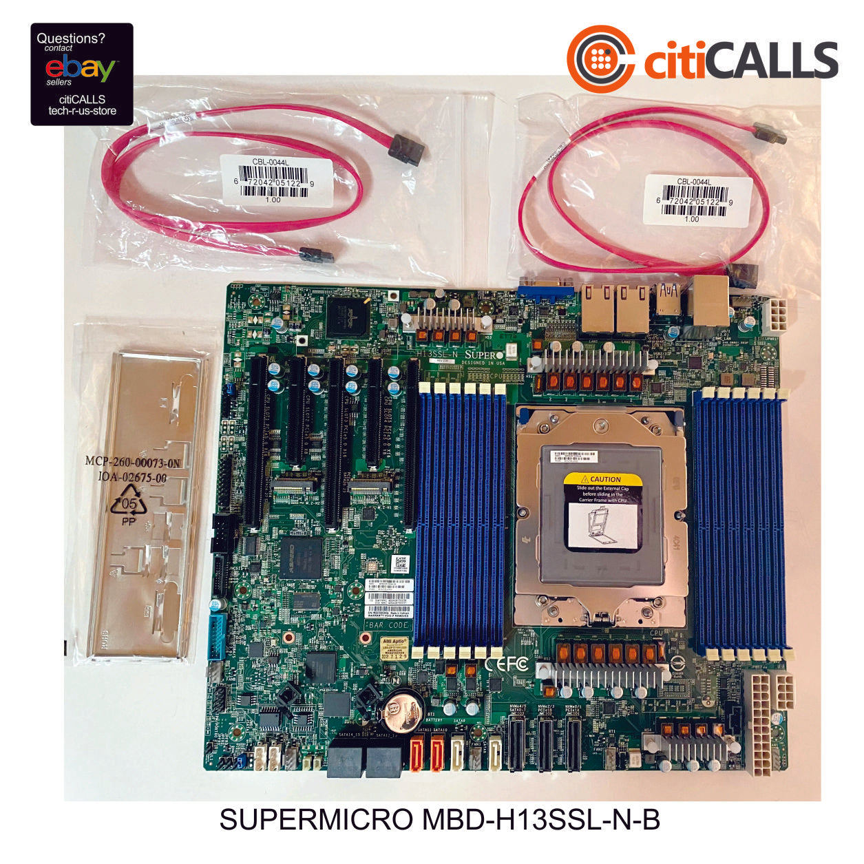 Supermicro MBD-H13SSL-N-B Motherboard SoC H13 AMD EPYC UP SP5 upto 256GB DDR5
