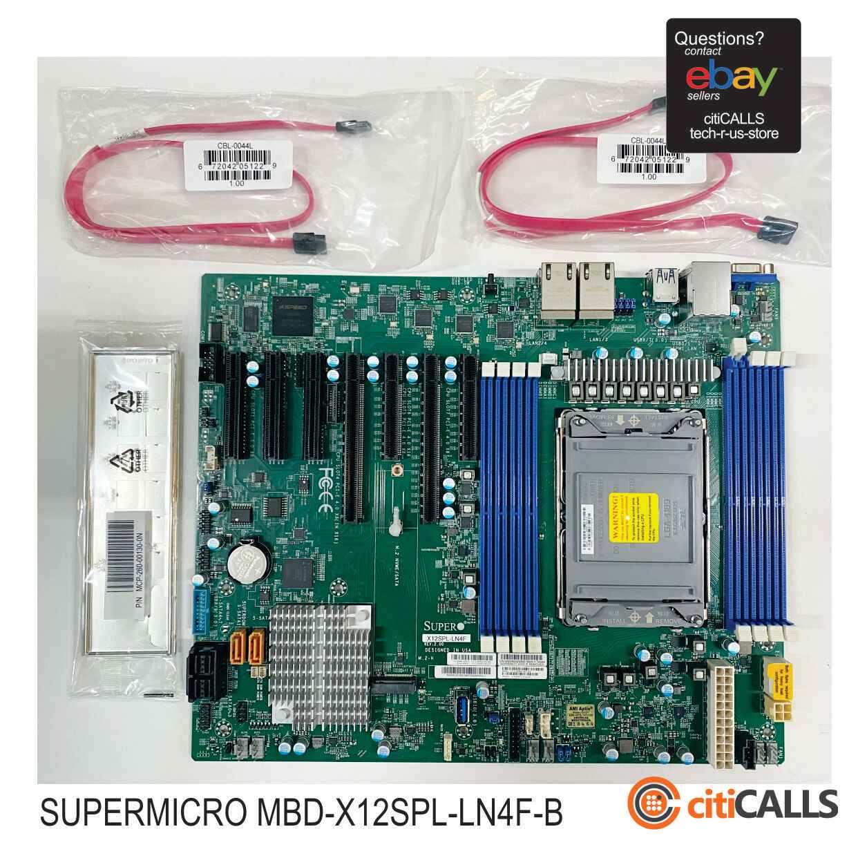 Supermicro MBD-X12SPL-LN4F-B Motherboard C621A S4189 P+ Max2TB DDR4 ATX