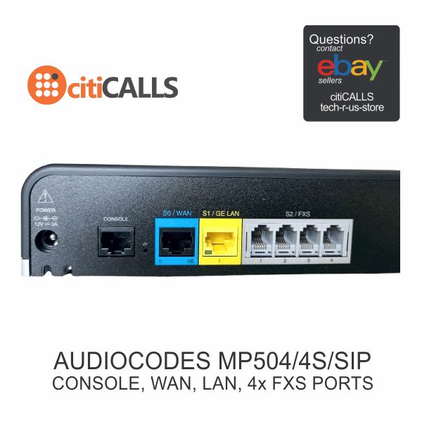 Audiocodes MP504/4S/SIP MediaPack 5xx analog VoIP gateway with 4 FXS SIP