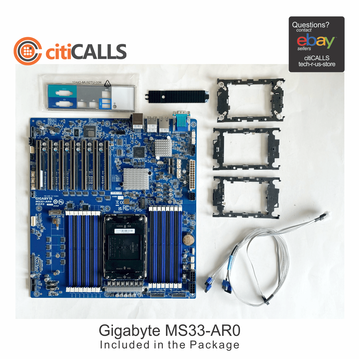 Gigabyte MS33-AR0 Motherboard - Emmitsburg LGA4677 Max128GB DDR5 EATX Brown Box