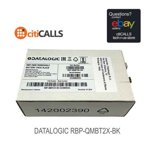 Datalogic RBP-QMBT2X-BK QM2400 Battery Pack, Removable, RBP-2X00, Black