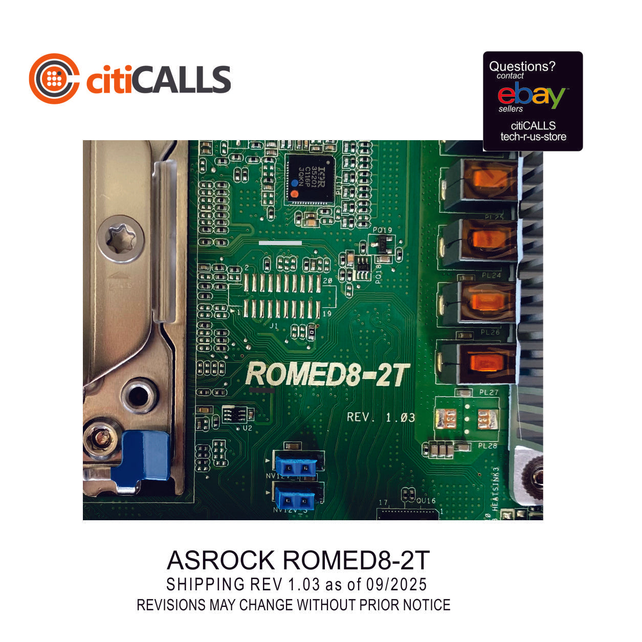 ASRock ROMED8-2T Motherboard AMD EPYC7002 7001 Socket SP3 LGA4094 PCIe ATX WWT