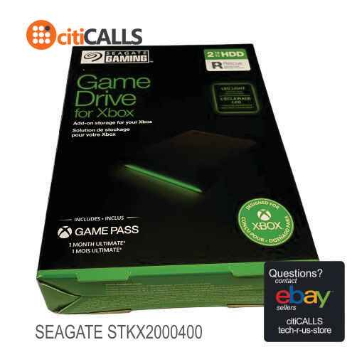 Seagate STKX2000400 External Hard Drive Game Drive for Xbox 2TB USB 3.0 Retail