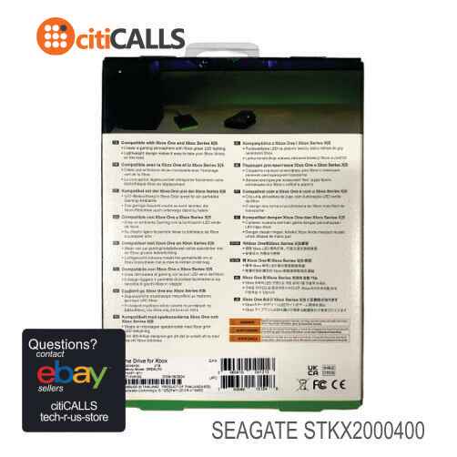 Seagate STKX2000400 External Hard Drive Game Drive for Xbox 2TB USB 3.0 Retail