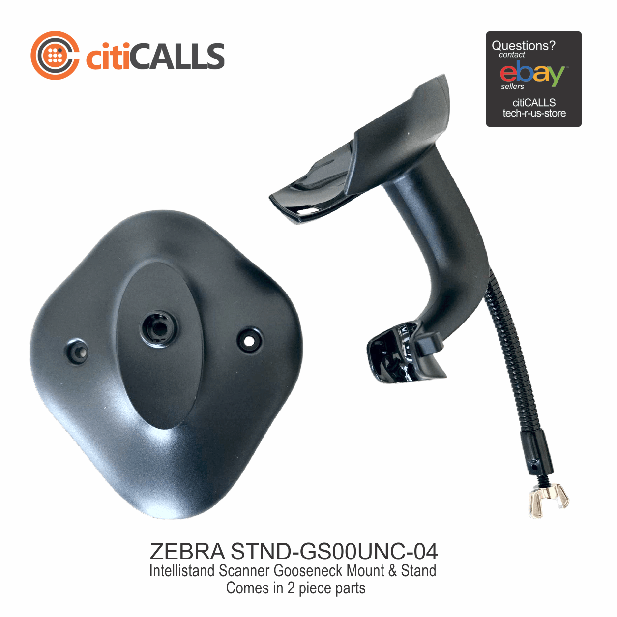 Zebra STND-GS00UNC-04 Intellistand Handheld Scanner Holder - Black