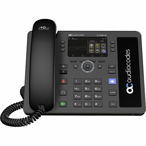 Audiocodes TEAMS-C435HDPS-R C435HD IP Phone Corded - Wall Mountable, Desktop