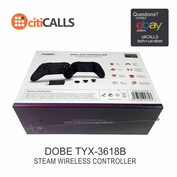 DOBE TYX-3618B Steam Controller, Wireless Gaming Controller for Steam/Steam Deck