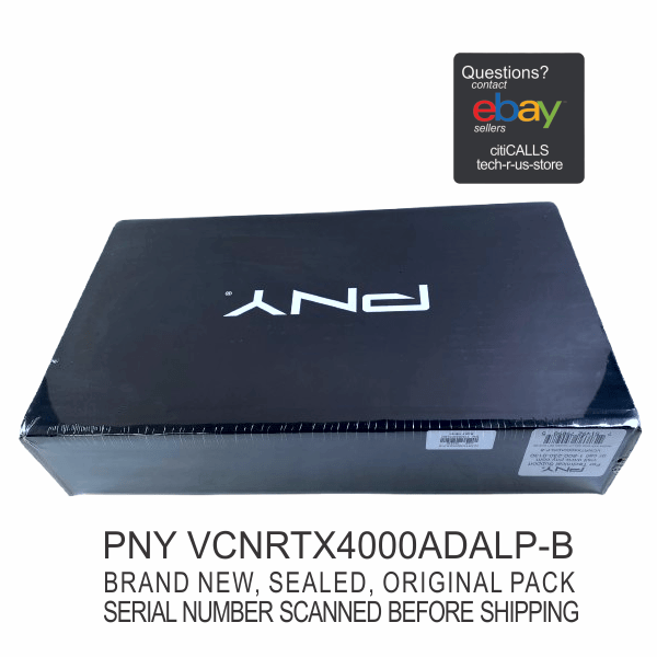PNY VCNRTX4000ADALP-B NVIDIA RTX 4000 ADA Gen 20GB PCIe 4.0 x16 SFF Graphic Card